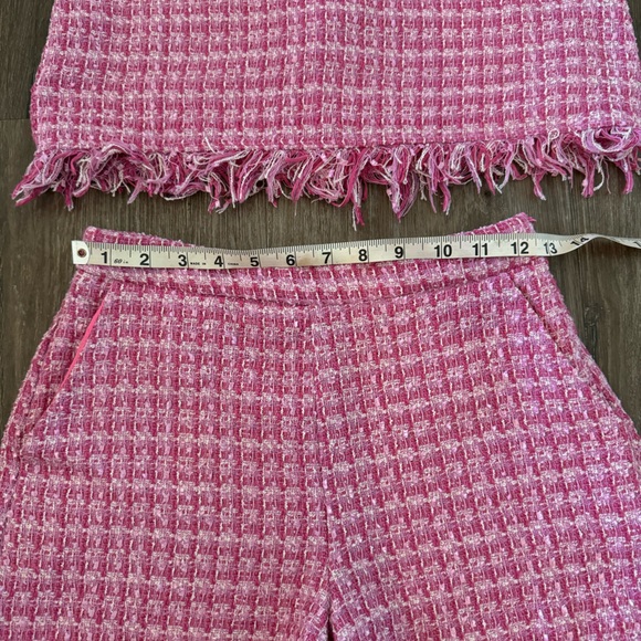 Pink Tweed Set with Fringe Edge, S/XS - Picture 8 of 11